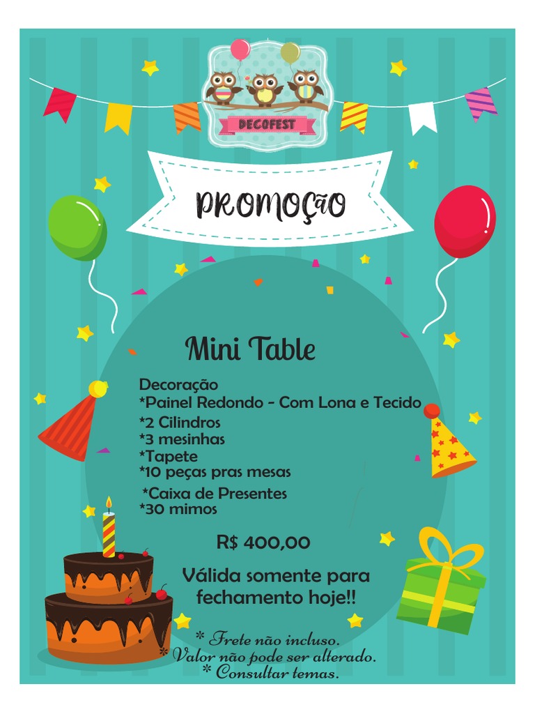 Promoção de Decoração para Festas | PDF