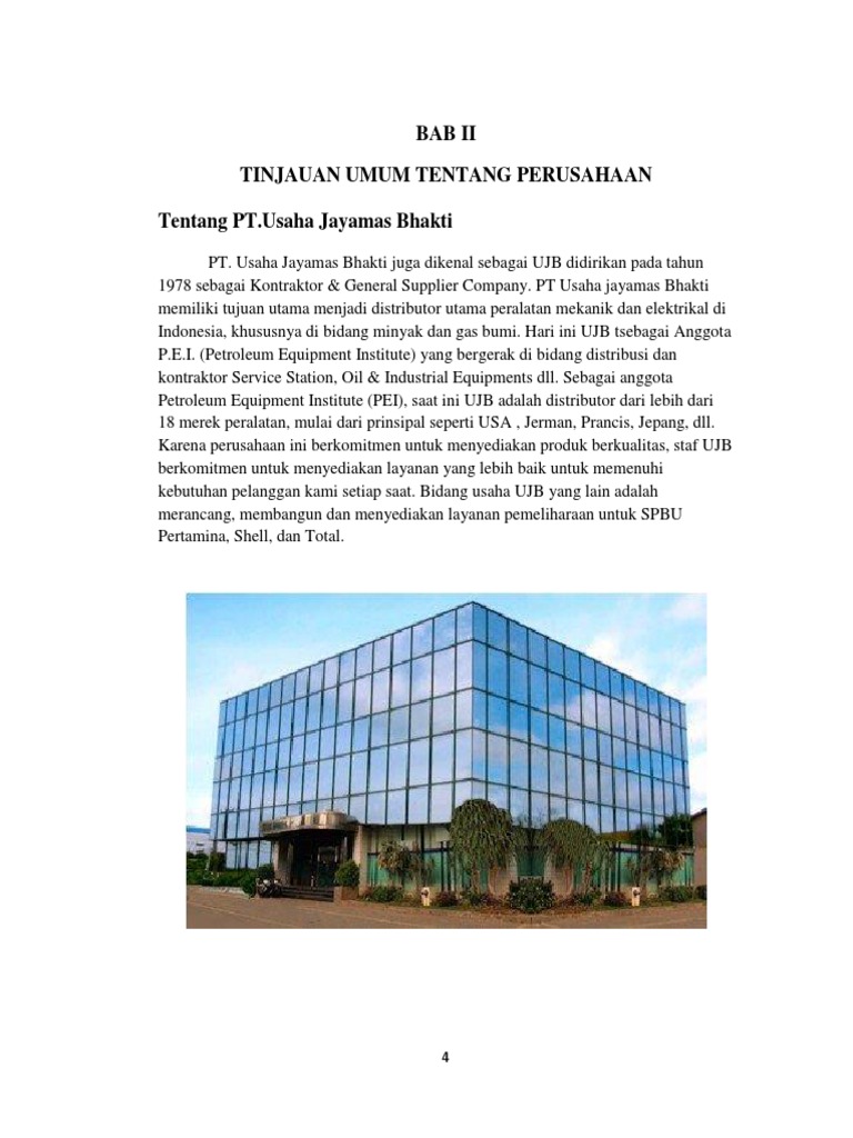 Bab II Tinjauan Umum Tentang Perusahaan | PDF | Pengelolaan Keuangan ...