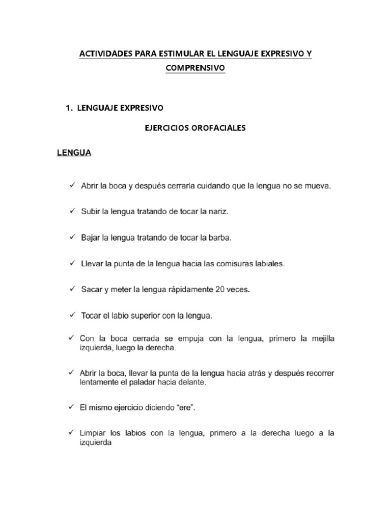 Actividades para Estimular el Lenguaje | PDF | Sonido | Conceptos ...
