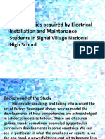 Competencies Acquired by Electrical Installation and Maintenance Students in Signal Village National High School