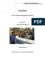 Synopsis: JAVA Library Management System