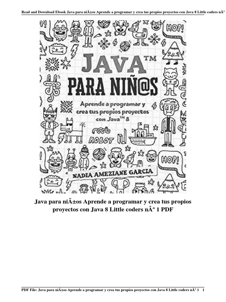Java 8 para Niños: Aprende a Programar | PDF | Informática
