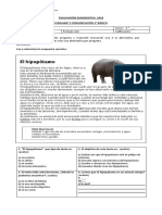 Evaluación diagnóstica de Lenguaje y Comunicación 3° Básico