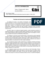 Sobre Fuentes de Información: Apunte de Cátedra TAI FPyCS UNLP