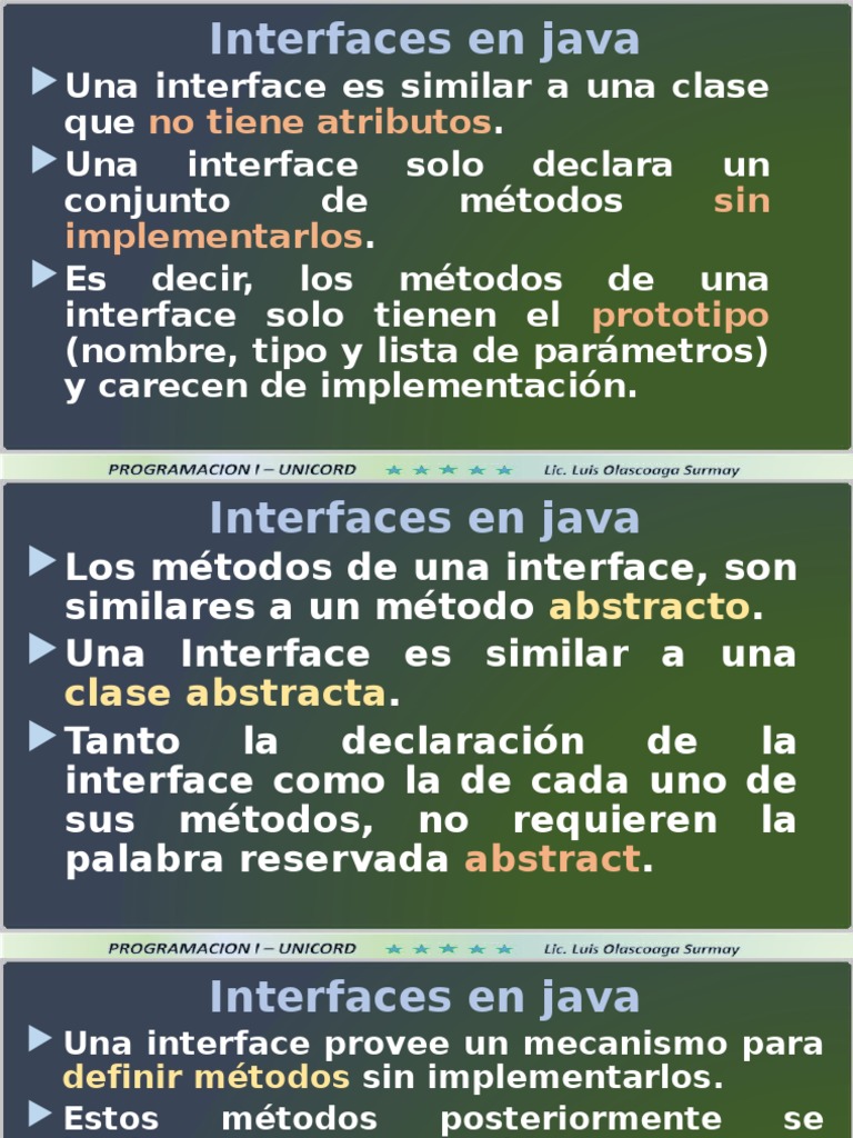Interfaces en Java PDF | PDF | Java (lenguaje de programación ...