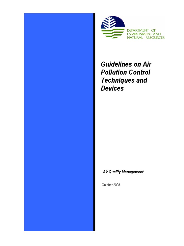 Guidelines On Air Pollution Control Techniques PDF Air Pollution Filtration