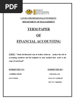 Term Paper OF Financial Accounting: Lovelyprofessionaluniversity Department of Management