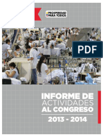 Informe Al Congreso Sector Trabajo 2013 - 2014