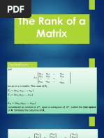 The Rank of A Matrix