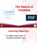 Nature of Variables