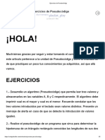 Ejercicios de Pseudocódigo