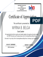 Certificate of Participation