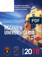 Régimen Universitario U.M.S.A 2018