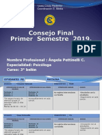 Consejo Final Psicóloga 1 Semestre 2019 3°b