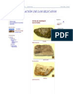 La Clasificación de Los Silicatos - Fotos de Minerales Silicatados PDF