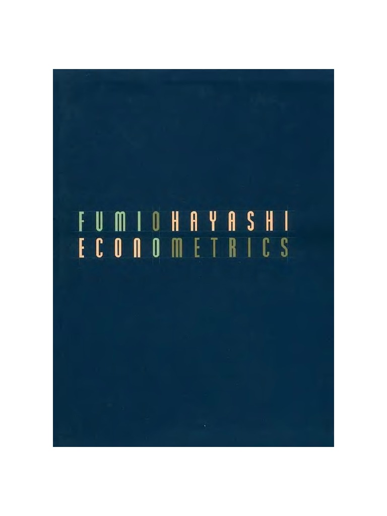 Fumio Hayashi Econometrics 2000 PDF | PDF