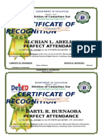 Certificate of Recognition: Alcrian L. Abellada