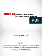 Rule 28 ROC Physical and Mental Examination