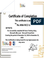 Certificate of Completion: Ms. Nina Ricci G. Retrita