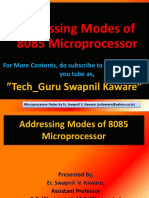 Addressing Modes of 8085 Microprocessor By, Er. Swapnil V. Kaware