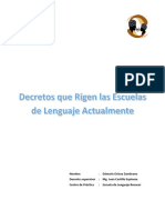 Revisión Bibliogáfica Dámaris Decretos Que Rigen Las Escuelas de Lenguaje Actualmente