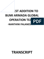 The Best Addition To Bumi Armada Global Operation Team: - Nanthini Palanesany