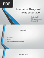 Internet of Things and Home Automation: Krithika M Naveenkumar A Pranesh B