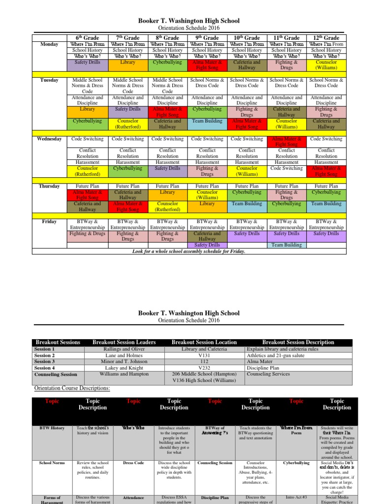 student orientation schedule 2019 | Cyberbullying | Aggression