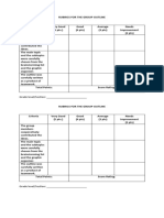 Rubrics For The Group Outline