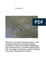 WELCOME to the Holistic University Network