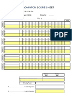 Badminton Score Sheet PDF