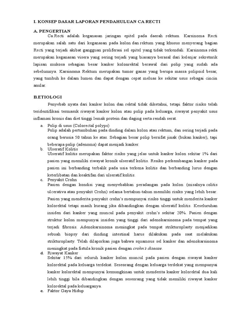 Karsinoma Rektum: Penyebab dan Staging | PDF | Kesehatan Holistik ...