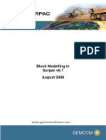 Block Modelling in Surpac v6.1 August 2008