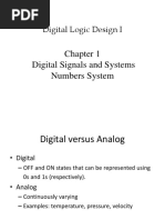 Digital Logic Design I: Digital Signals and Systems Numbers System