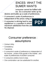 Onsumer Preference & Indifference Curves