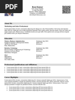 Sample Traditional Heavy Resume