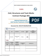 Civil, Structures and Track Works Contract Package 303: Method Statement For Anti-Termite Treatment of Buildings