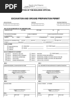 EXCAVATION & GROUND PREPARATION PERMIT FORM