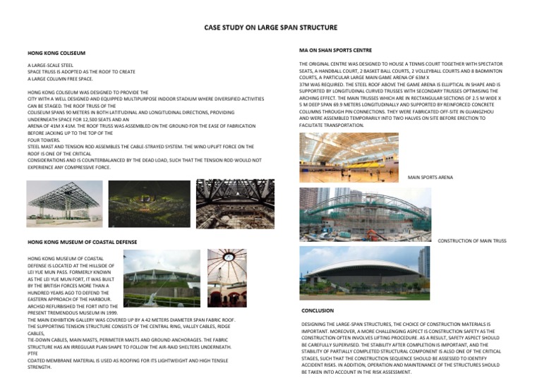 Case Study of Large Span Structures | PDF | Truss | Building