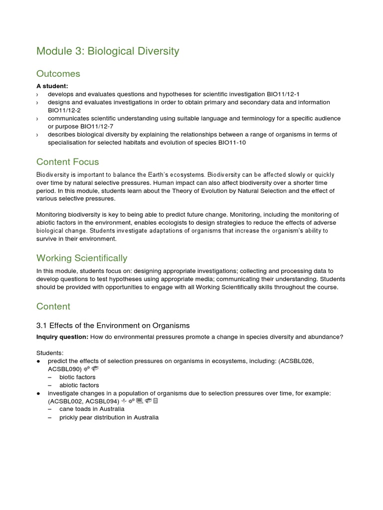 Evolution and Biodiversity Insights | PDF | Evolution | Ecology