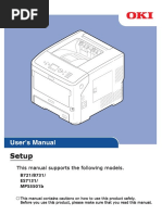 Setup: This Manual Supports The Following Models