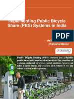 Implementing Public Bicycle Share (PBS) Systems in India: - Ashwin Prabhu & Ranjana Menon