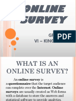 Online Survey: Group 3. Vi - Kingfisher