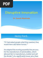 Disruptive Innovation: Dr. Suresh Manimala