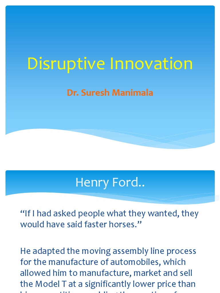 Understanding Disruptive Innovation | PDF | Disruptive Innovation ...