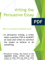 Writing The Persuasive Essay