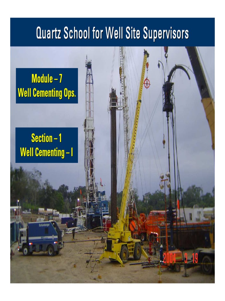 Well Cementing Operations Overview | PDF | Casing (Borehole) | Fluid ...