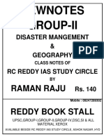 Newnotes Group-Ii: Disaster Mangement & Geography RC Reddy Ias Study Circle