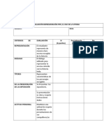 Pauta de Evaluación Representación Pipo