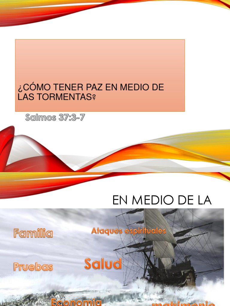 Como Tener Paz en Medio de La Tormenta | PDF | Epístola a los ...